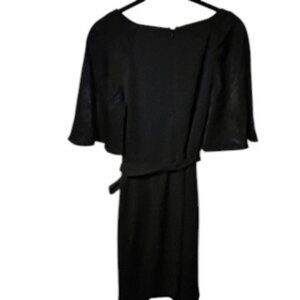 NEW DKNY BLACK BELTED SHEATH DRESS SIZE 4 MSRP $129 NWT ELEGANT COCKTAIL WORK